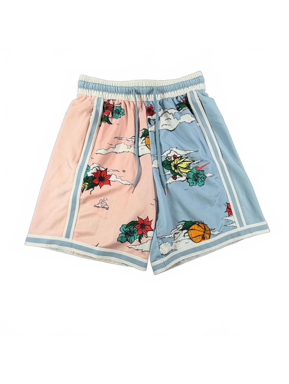 Nike Dri-FIT Floral Basketball Shorts – Men’s Size S, Pastel Pink & Blue